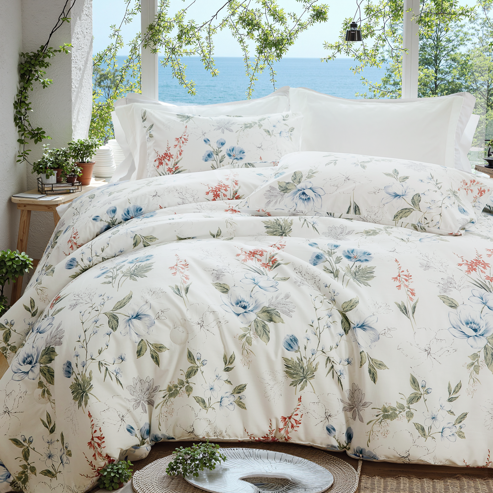 Floral Duvet Cover Set 100% Cotton