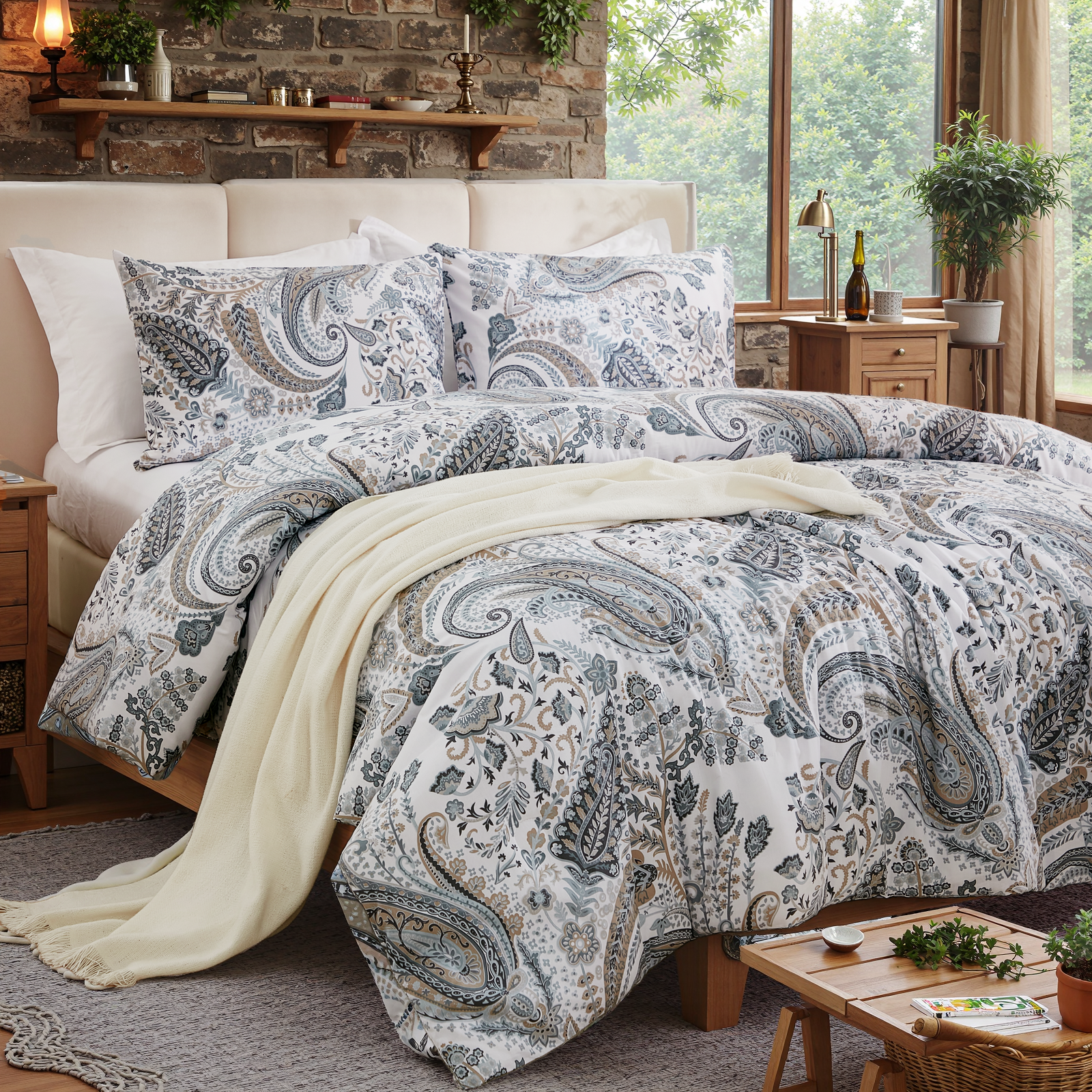 Paisley Duvet Cover Set 100% Cotton