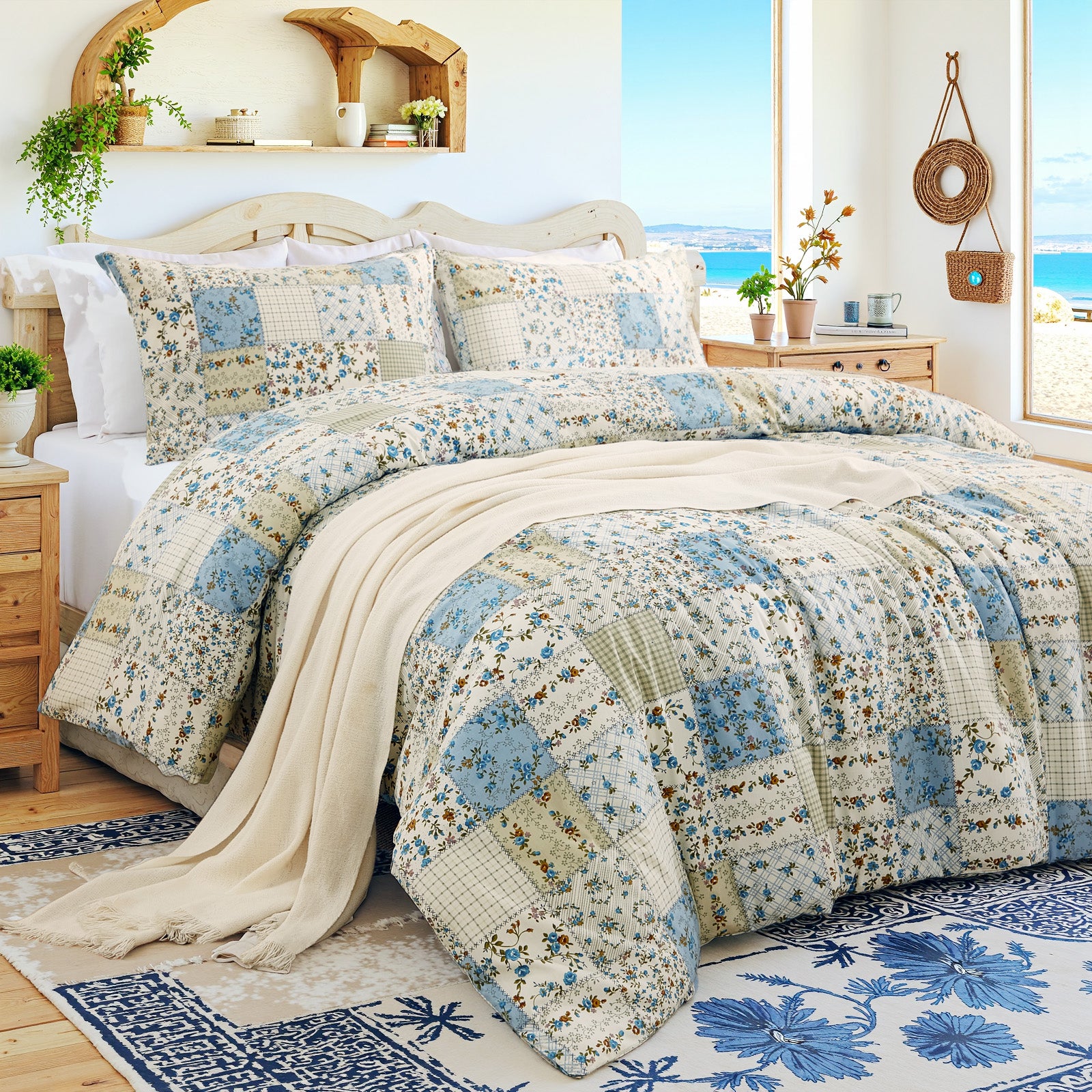 Patchwork Comforter Set 100% Cotton