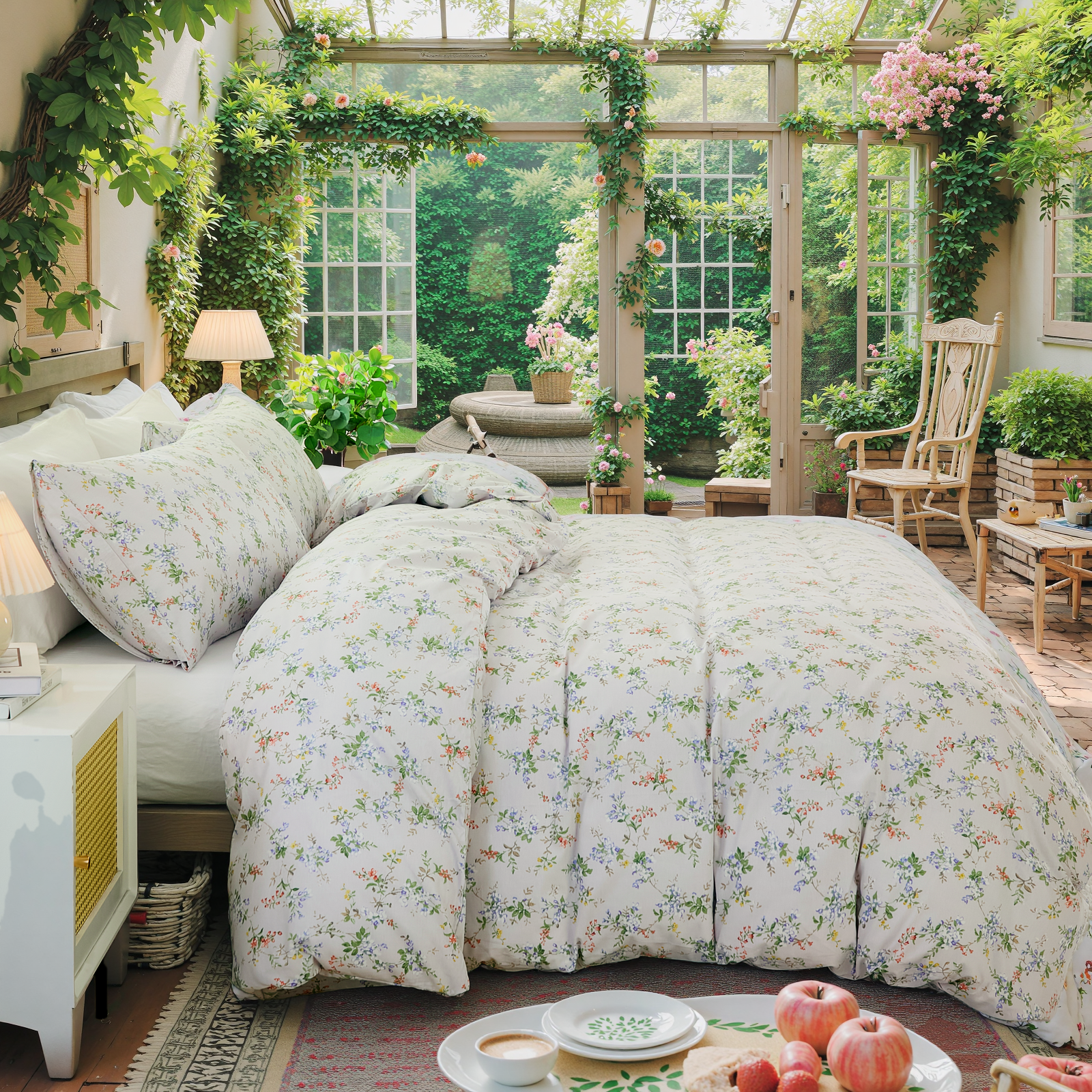 Floral Duvet Cover Set 100% Cotton