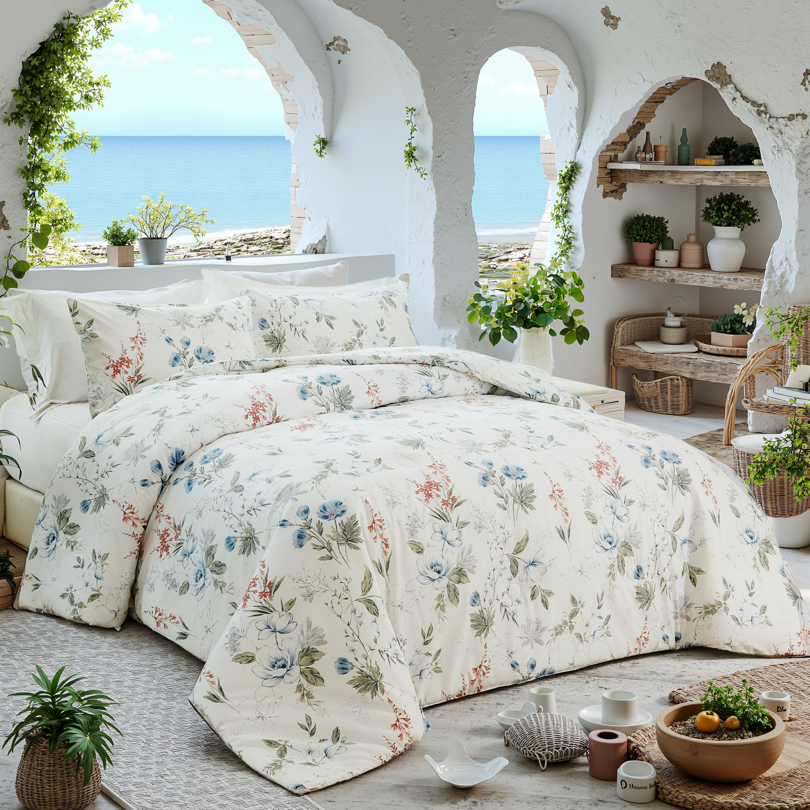 Floral Duvet Cover Set 100% Cotton