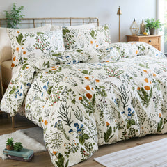 Green Floral Comforter Set 100% Cotton