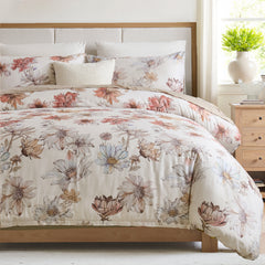 100% Cotton Floral Comforter Set