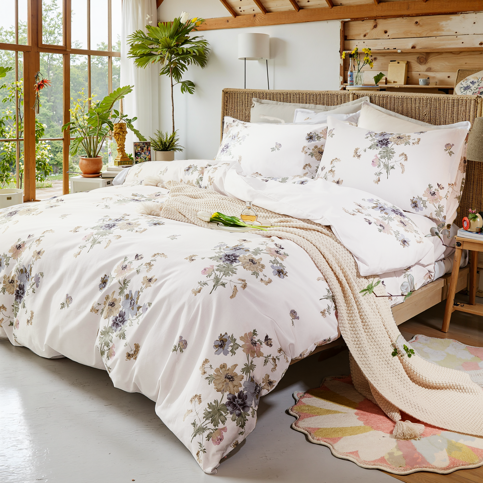 Floral Duvet Cover Set 100% Cotton