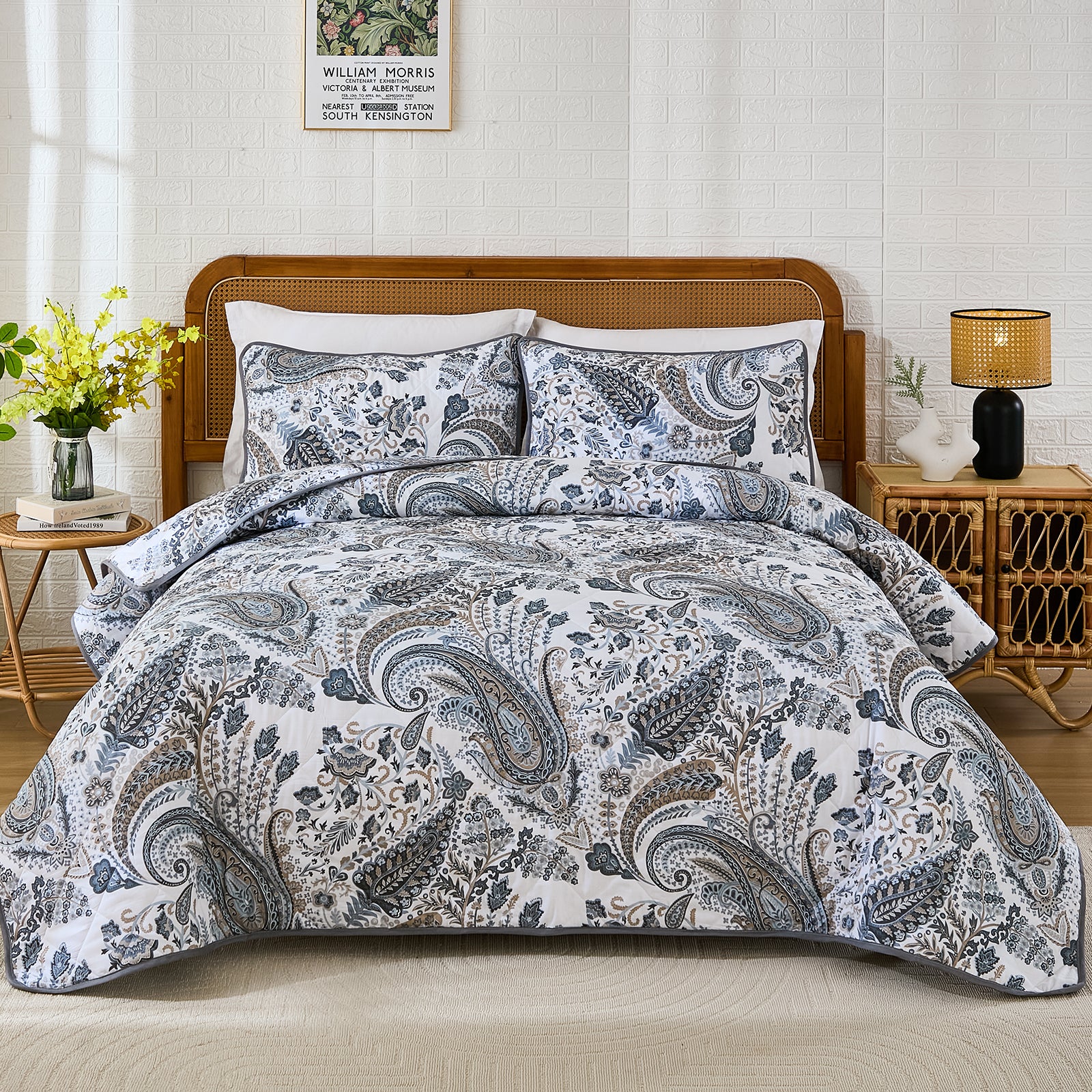 Paisley Quilt Set 100% Cotton
