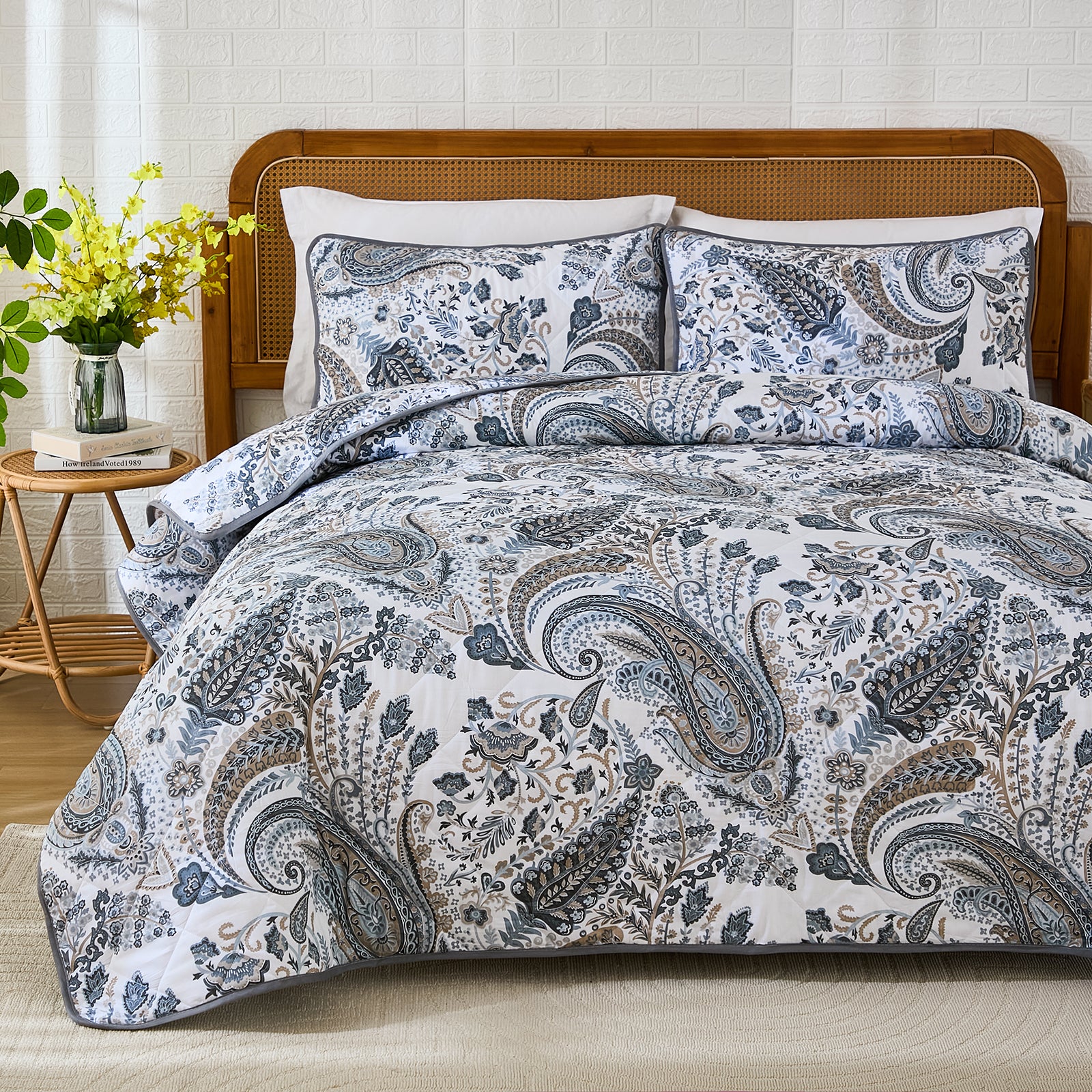Paisley Quilt Set 100% Cotton