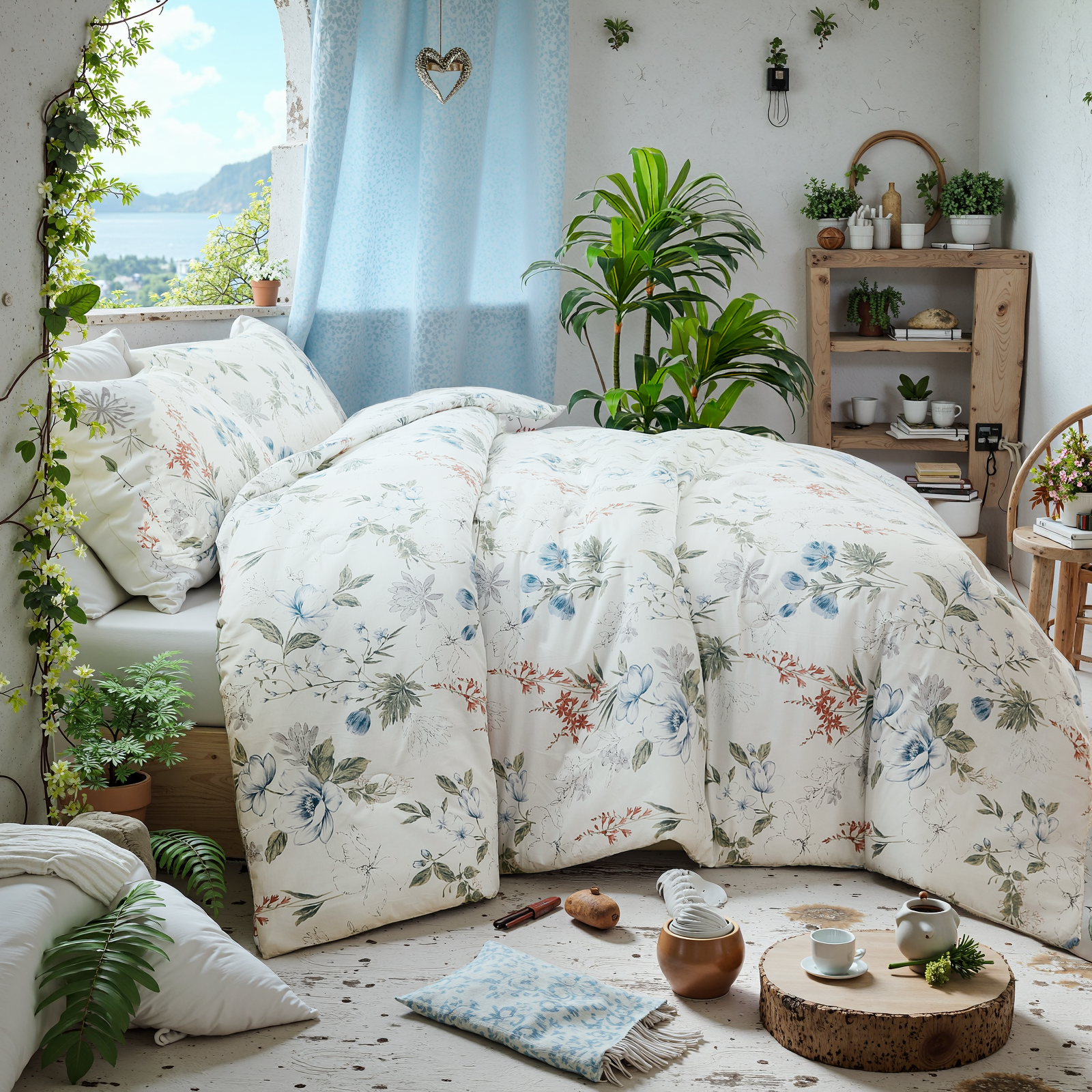 Floral Duvet Cover Set 100% Cotton