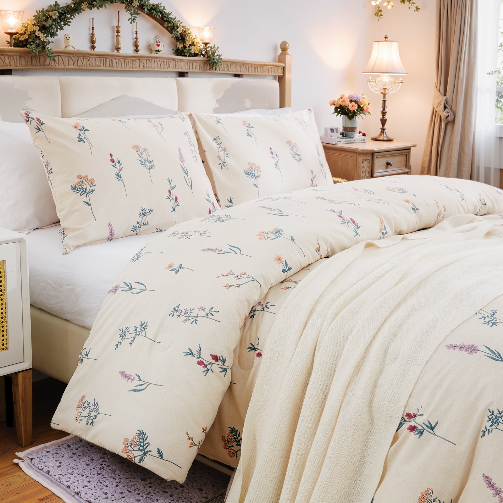 Cute Floral Comforter Set 100% Cotton