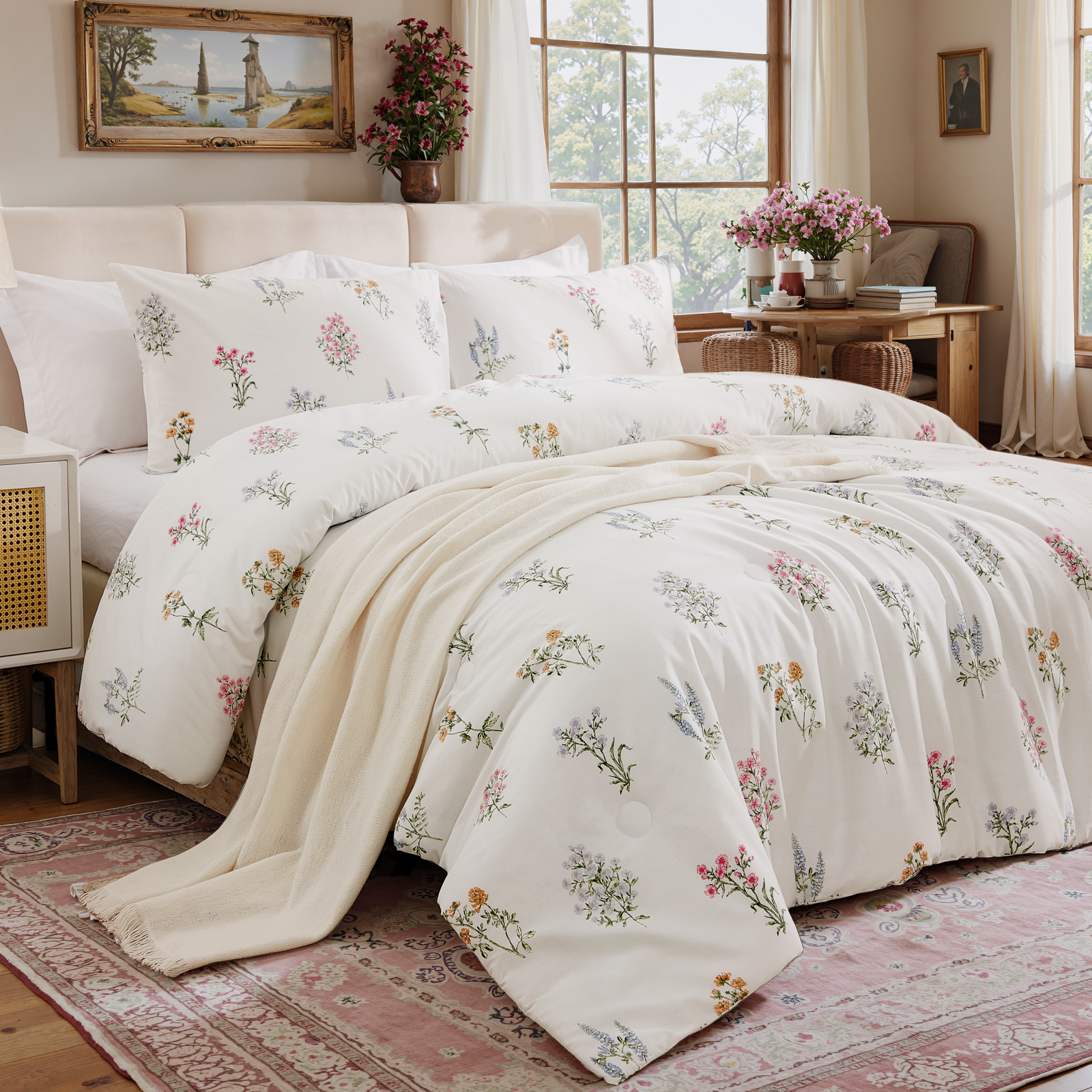 Floral Duvet Cover Set 100% Cotton