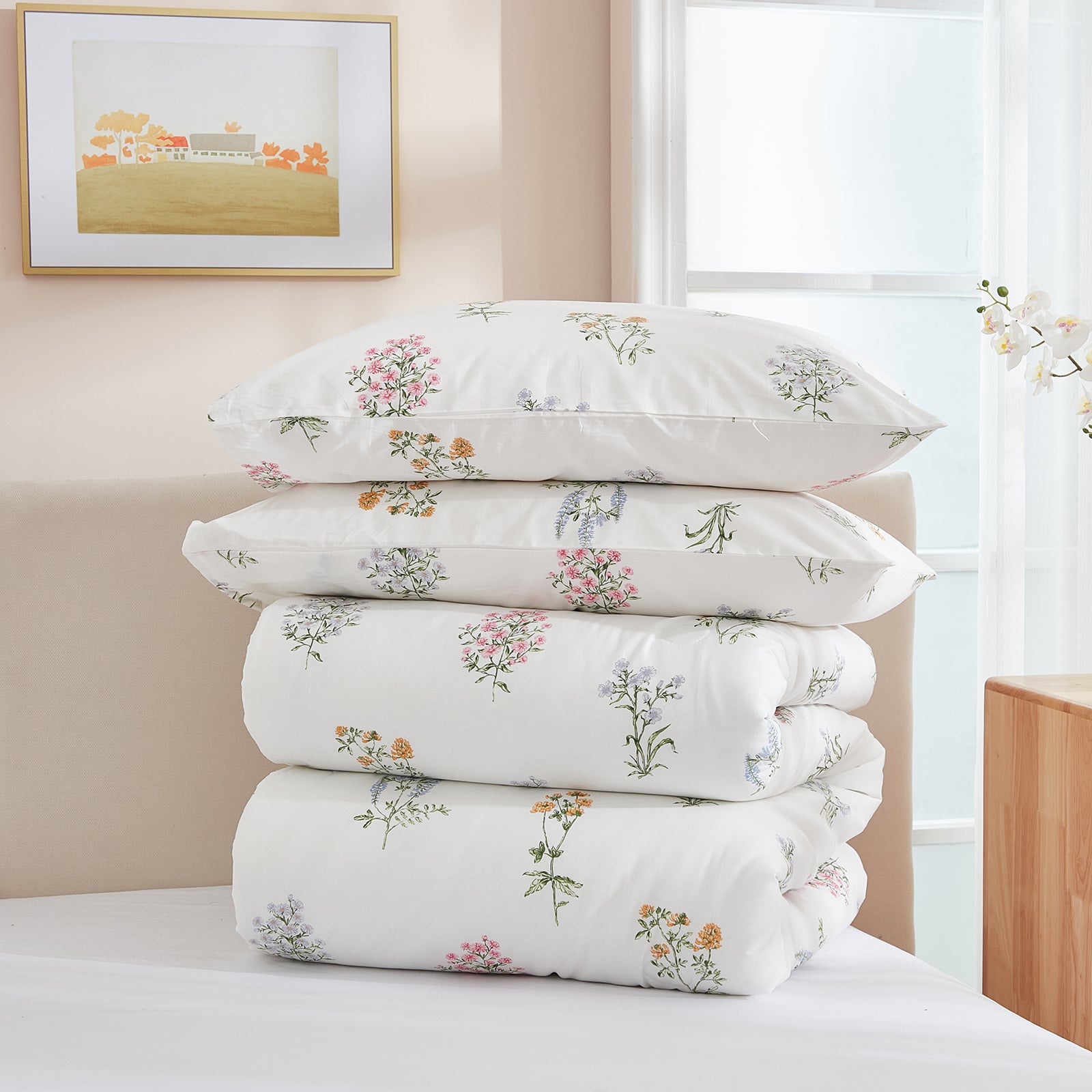 Floral Comforter Set 100% Cotton