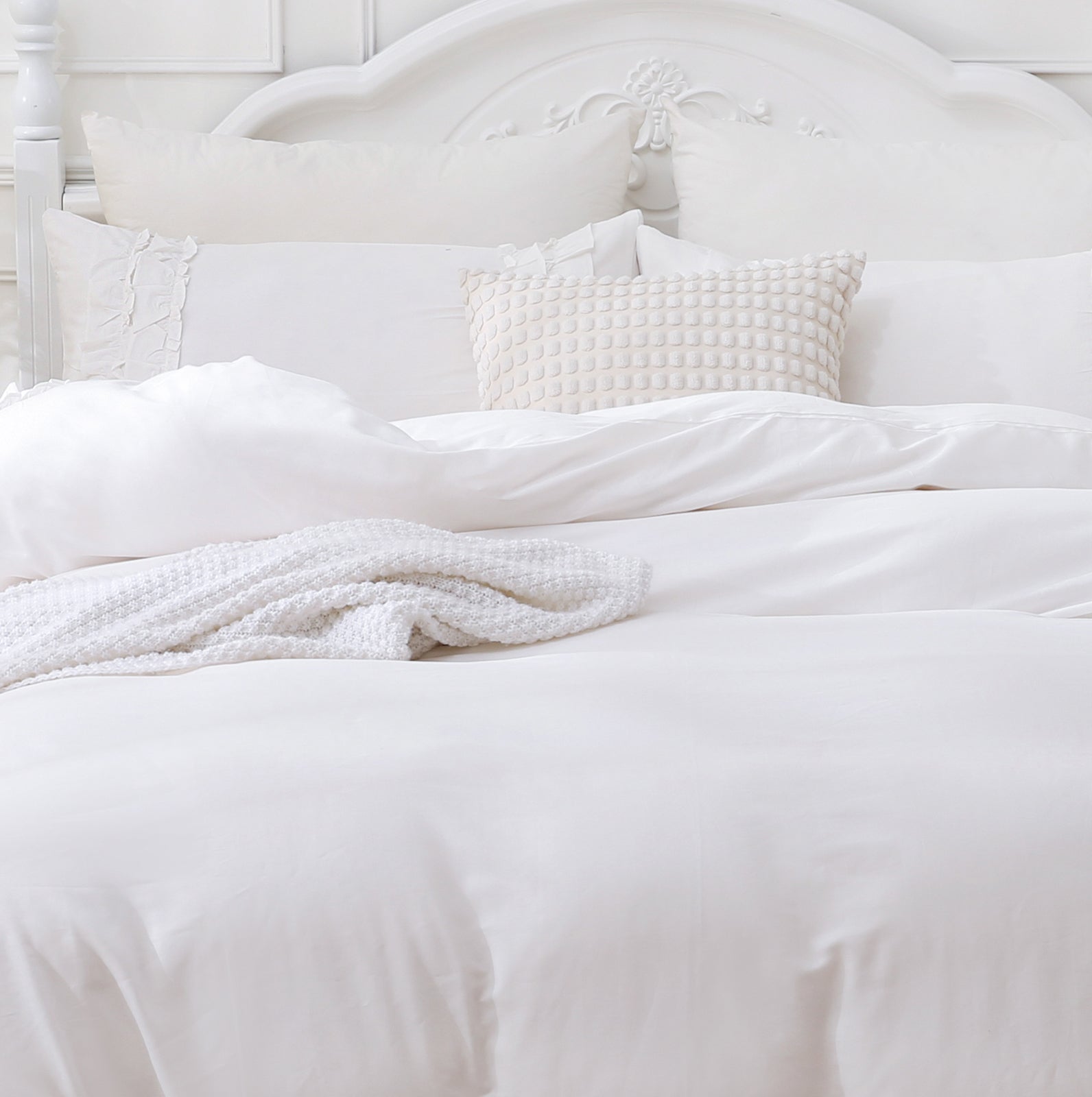100% Cotton Ruffled Comforter Set