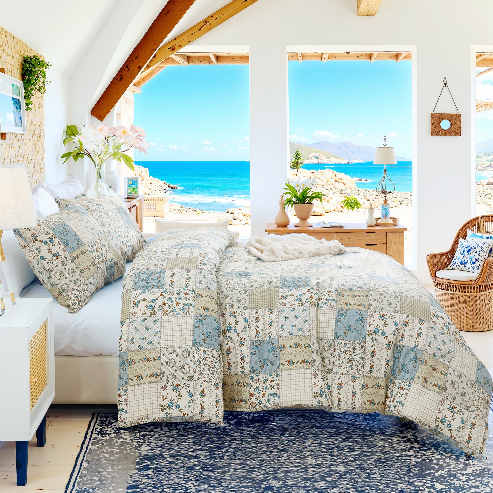 Patchwork Comforter Set 100% Cotton