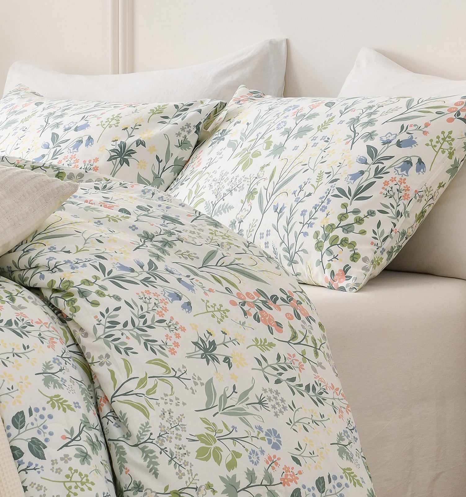 Vintage Floral Duvet Cover Set 100% Cotton