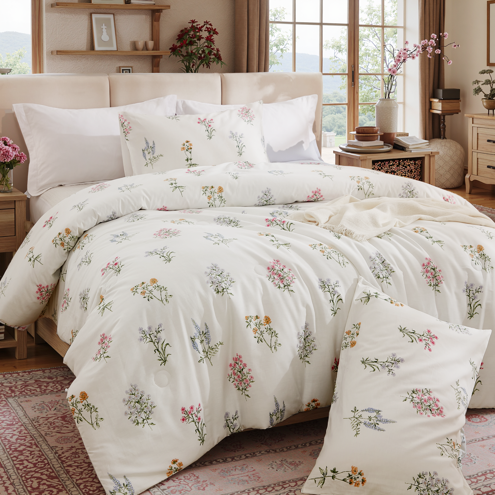 Floral Duvet Cover Set 100% Cotton
