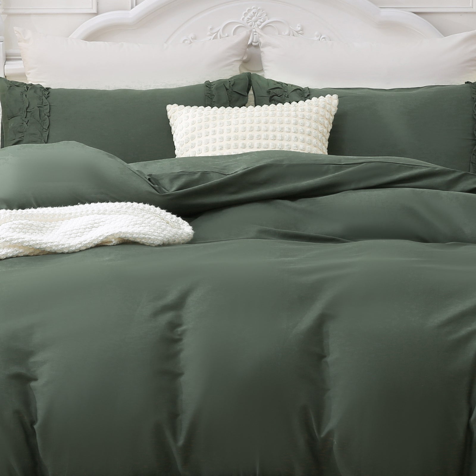 100% Cotton Ruffled Comforter Set