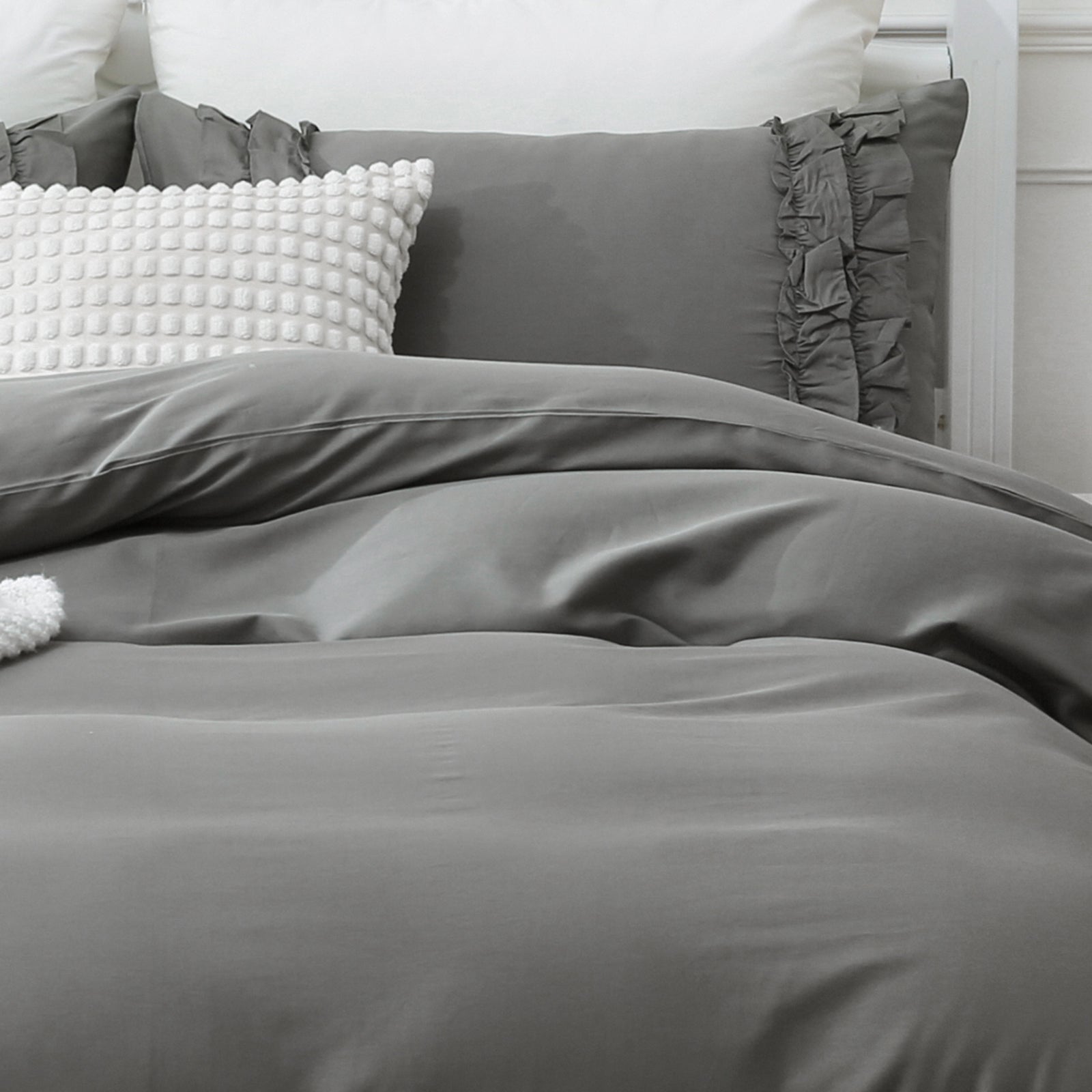 100% Cotton Ruffled Comforter Set