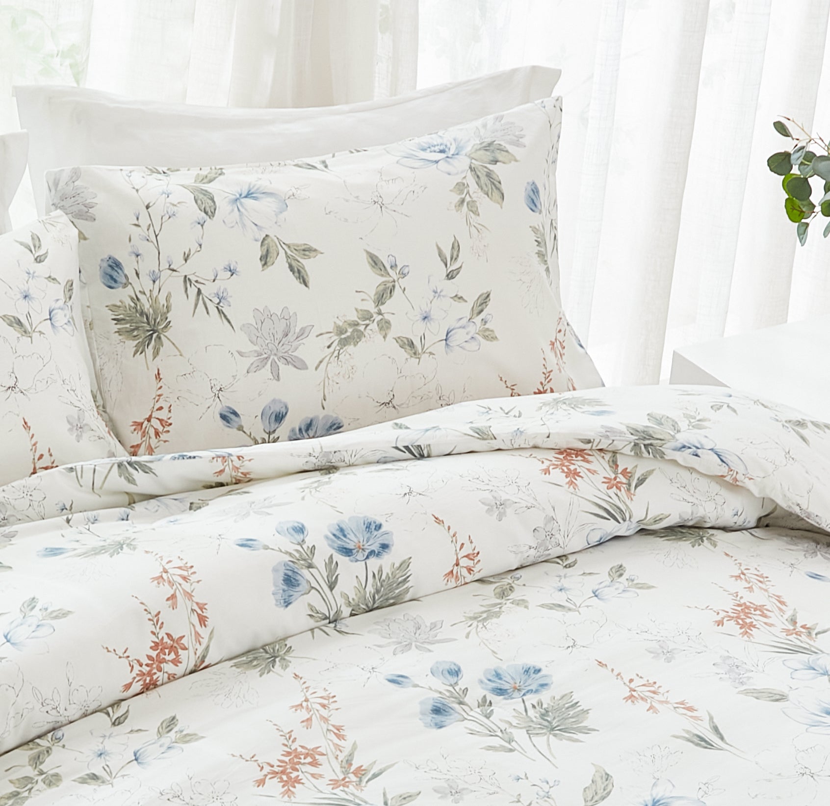 Floral Duvet Cover Set 100% Cotton