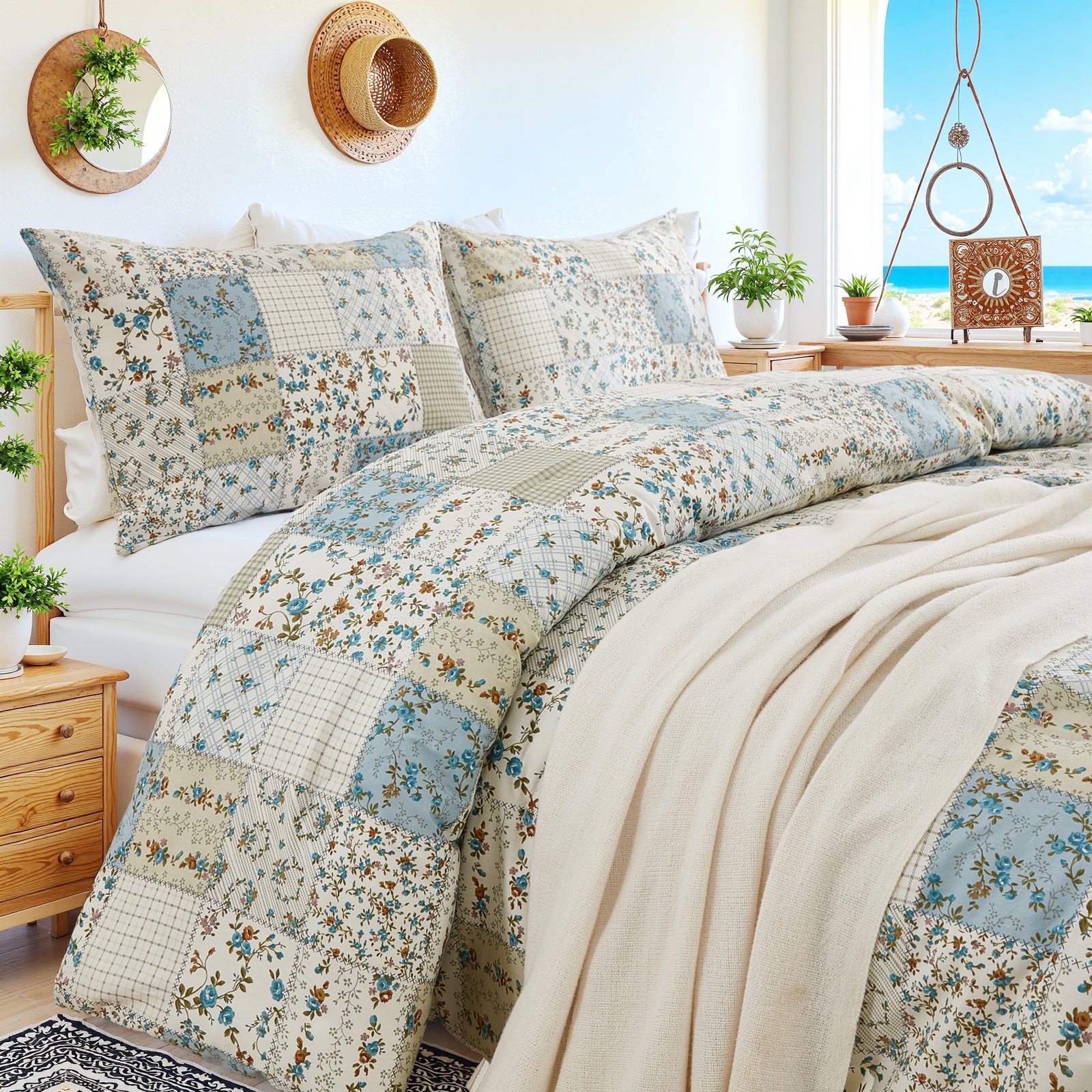 Patchwork Comforter Set 100% Cotton