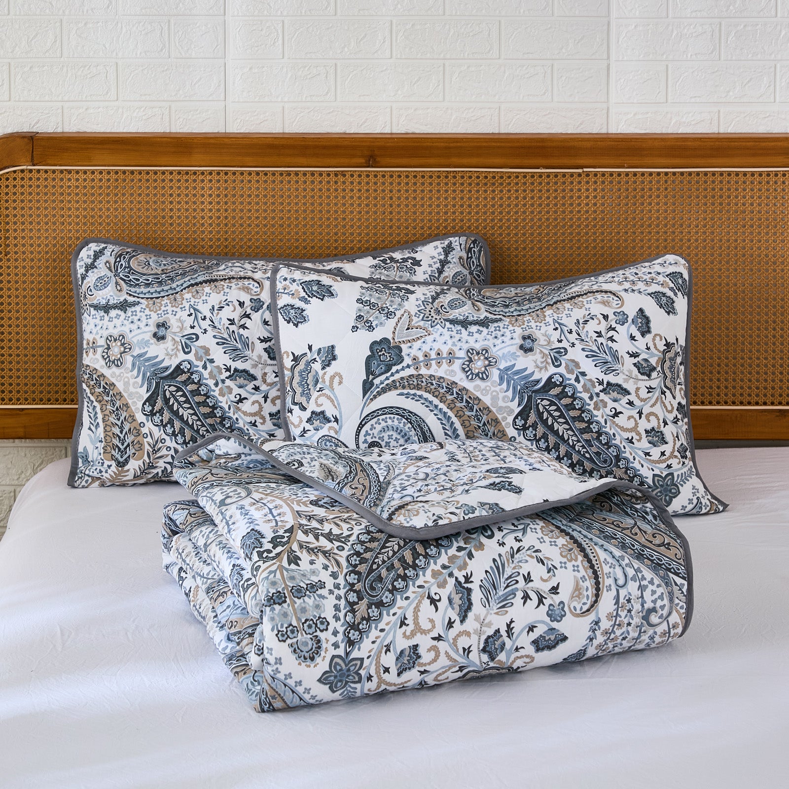 Paisley Quilt Set 100% Cotton