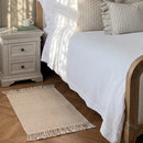 boho weave rug camel solid bedroom decor tan cream natural neutral rattan boho bedroom