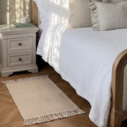 boho weave rug camel solid bedroom decor tan cream natural neutral rattan boho bedroom