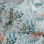 Botanical Blue Green Pink Floral Duvet Cover Set