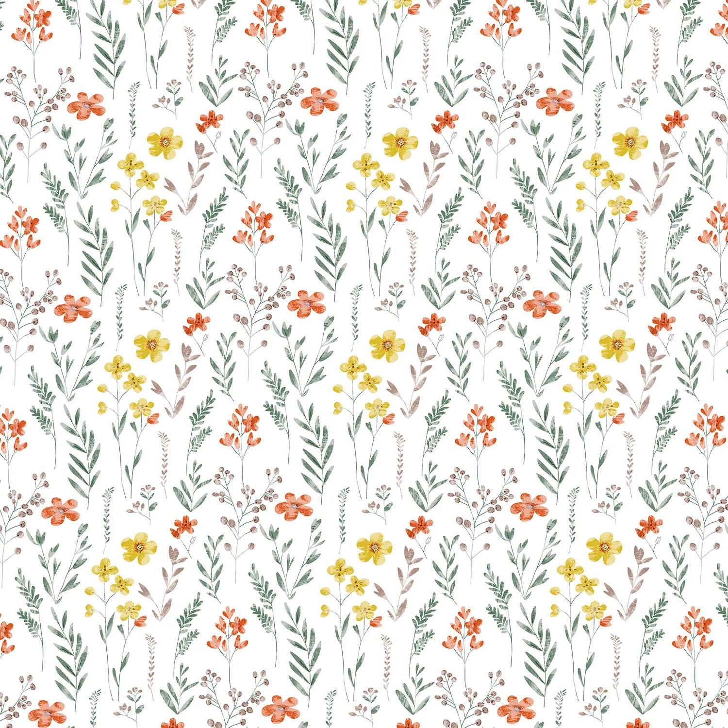 Botanical spring flower pattern bedding textile