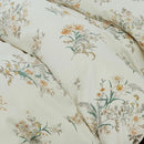 Cream Yellow Green Wildflower Duvet Cover Set