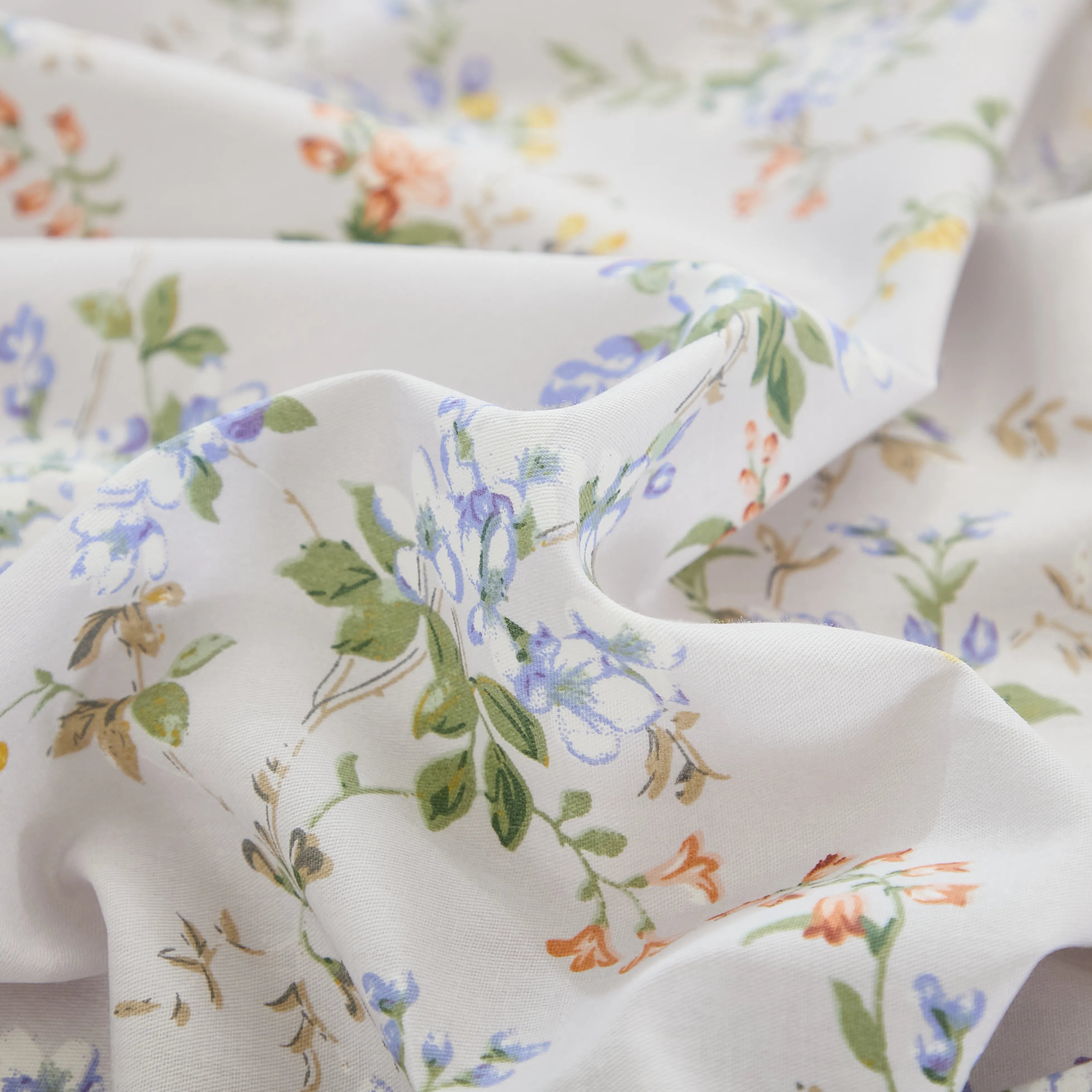 Green Bloom Cotton Duvet Cover Set