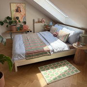 Meadow Plaid Rug Sage Vichy Bedroom Decor Sage Green Blush Pink Boho Attic Bedroom