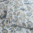 Traditional Blue Gold Floral Duvet Cover Set