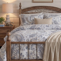 100% Cotton Grey Paisley Duvet Cover Set