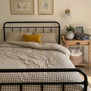 aesthetic earth tone gingham bed linens soft breathable cotton