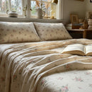 aesthetic rose pattern bed linens soft breathable cotton