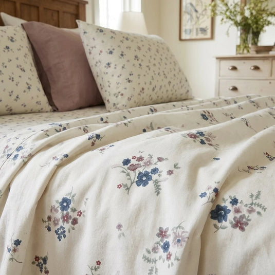 aesthetic sage green floral bed linens shabby chic home styling