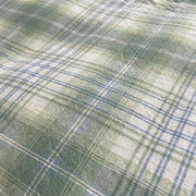 aesthetic sage green plaid bed linens modern farmhouse bedroom decor