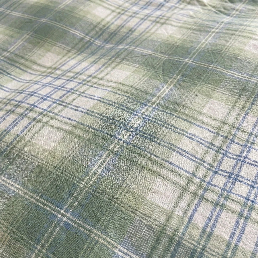 aesthetic sage green plaid bed linens modern farmhouse bedroom decor
