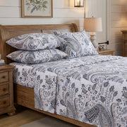 aesthetic sterling heritage paisley botanical print bedspread set