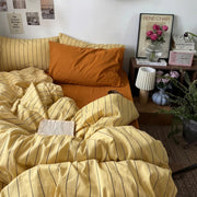 amber pin stripe 100 percent cotton feel detail