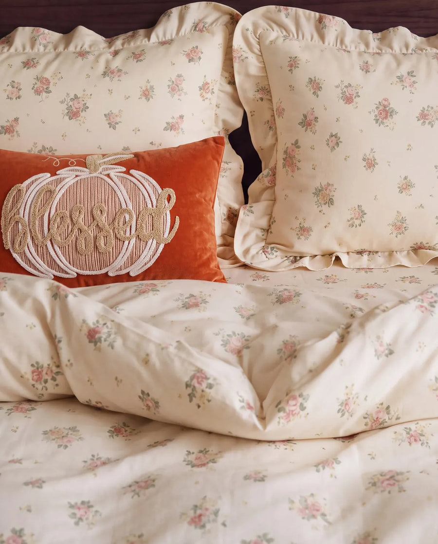 apricot rose reverie ruffle duvet cover set ruffle pillow shams