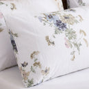 artisan gardenia floral print pillowcase close up detailed art