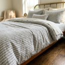 artisan grey ticking stripe duvet cover set farmhouse bedding main