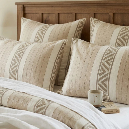 artisan mojave geo pillow shams and duvet matching bedding set