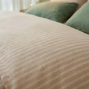 artisan toasted sand pinstripe duvet cover set beige bedding main