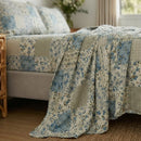 artisanal botanical sheets breathable cotton patchwork detail