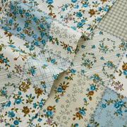 artisanal patchwork fabric texture close up floral print