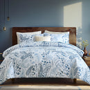 azure shoreline paisley comforter set blue white coastal bedding