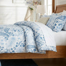 azure shoreline paisley comforter set blue white floral bedding