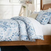 azure shoreline paisley comforter set blue white floral bedding