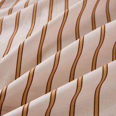 beige pinstripe bedding set king size
